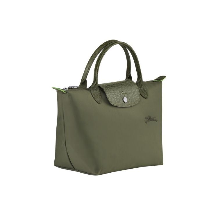 Longchamp S Forest Recycled canvas Kézitáska Zöld | 286197ELZ