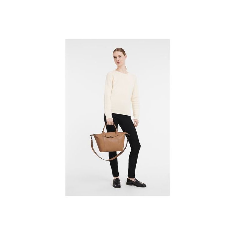 Longchamp S Hazelnut Bőr Kézitáska Bézs | 413506TNI