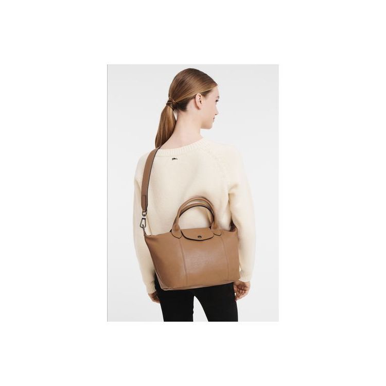 Longchamp S Hazelnut Bőr Kézitáska Bézs | 413506TNI