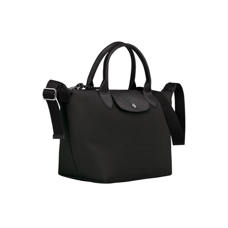 Longchamp S Recycled canvas Kézitáska Fekete | 052931HIQ