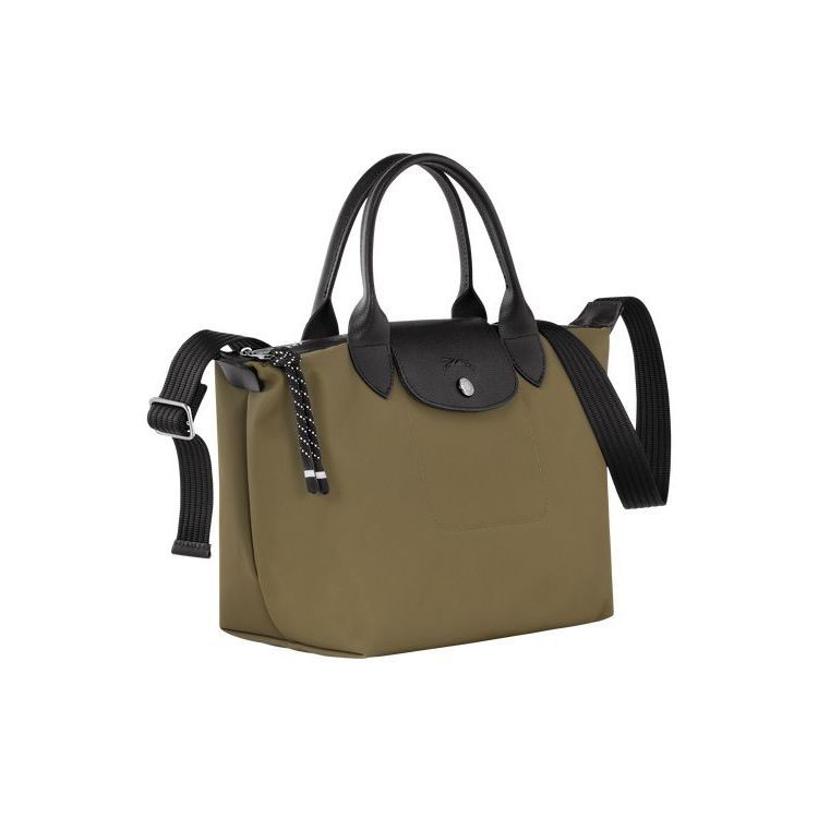 Longchamp S Recycled canvas Kézitáska Khaki | 165037MQT