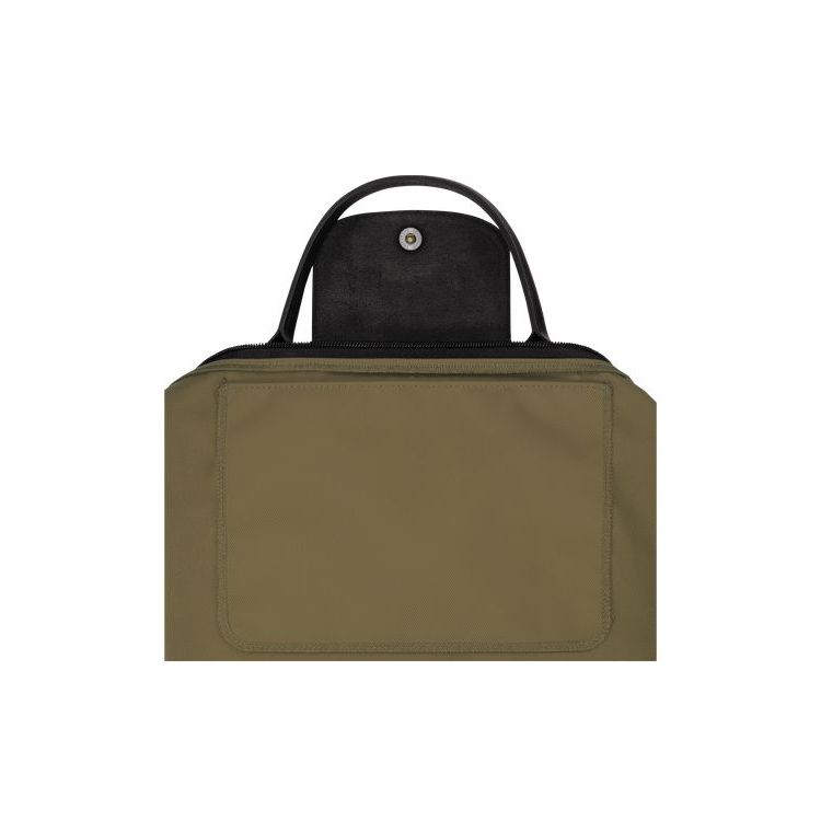 Longchamp S Recycled canvas Kézitáska Khaki | 165037MQT