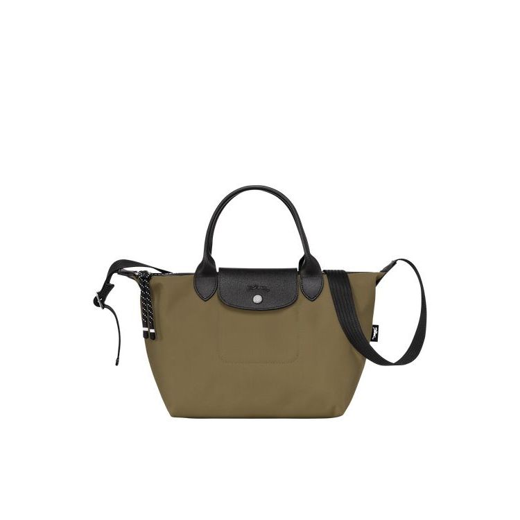 Longchamp S Recycled canvas Kézitáska Khaki | 165037MQT