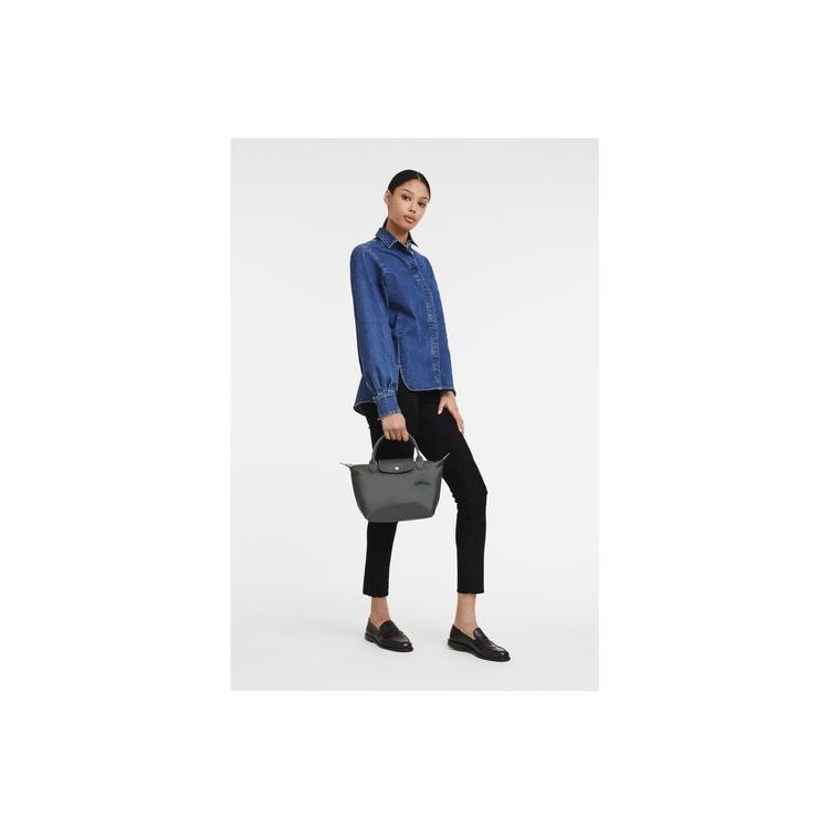 Longchamp S Recycled canvas Kézitáska Mélyszürke | 340571LPQ