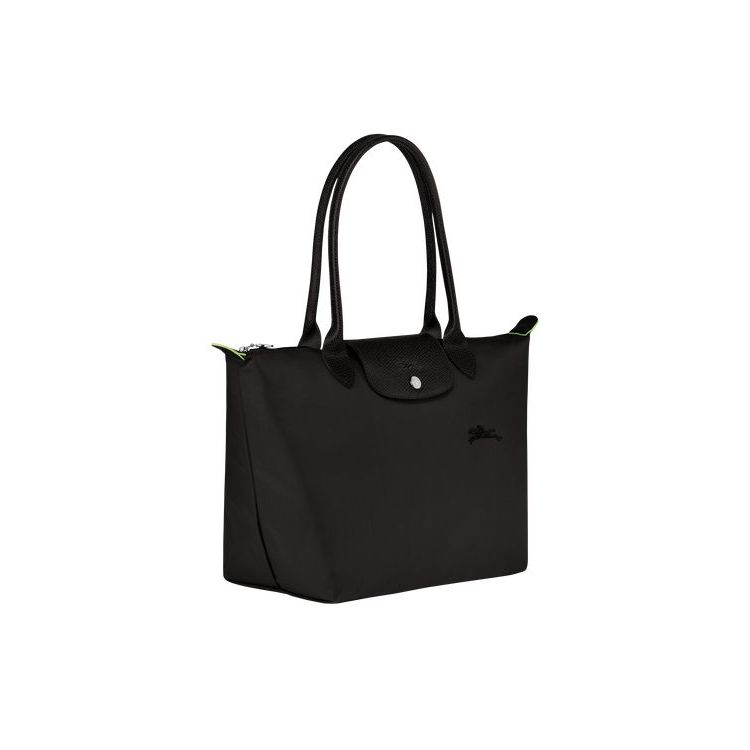 Longchamp S Recycled canvas Válltáskák Fekete | 378926KDS