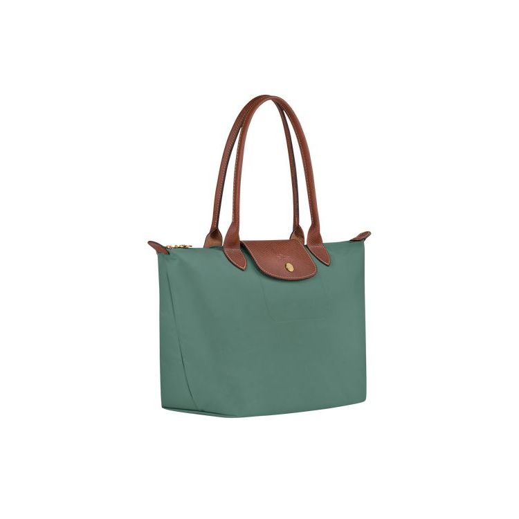 Longchamp S Recycled canvas Válltáskák Szürke Zöld | 253918MCD