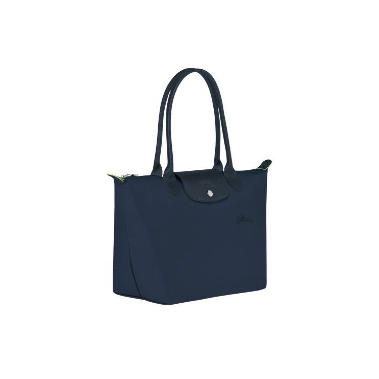 Longchamp S Recycled canvas Válltáskák Sötétkék | 296840KYD