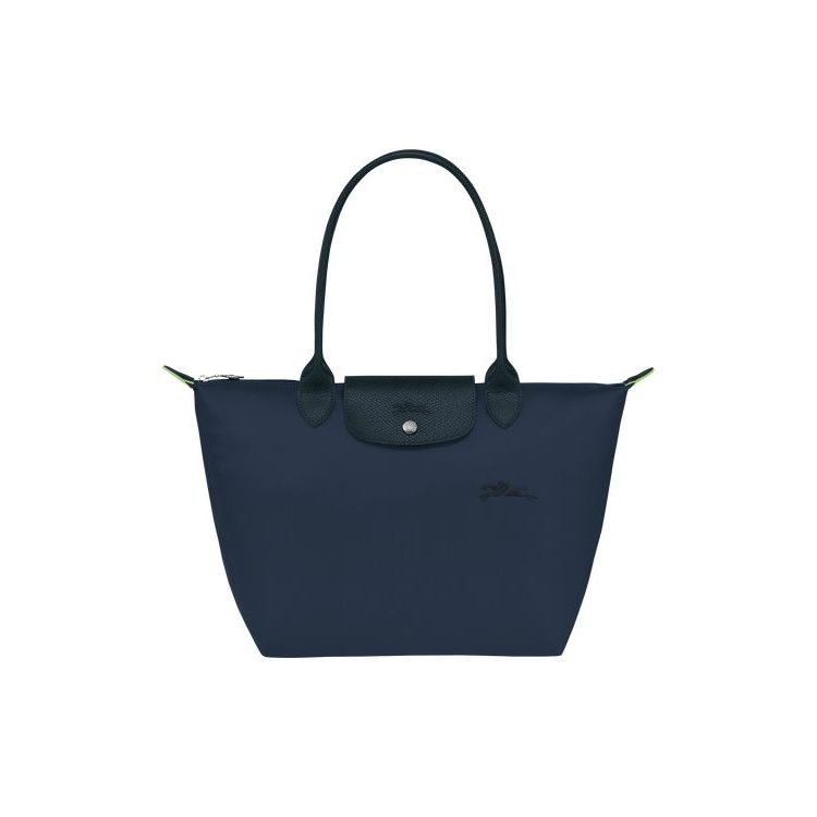 Longchamp S Recycled canvas Válltáskák Sötétkék | 296840KYD