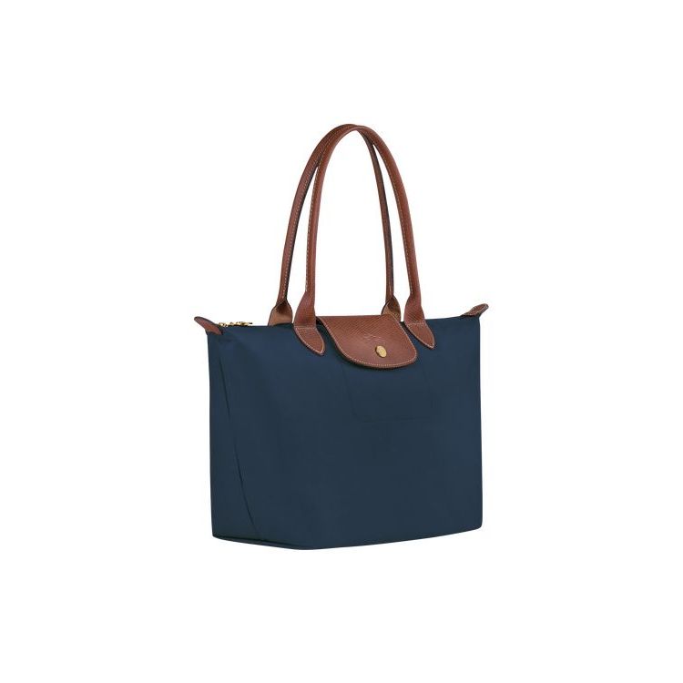 Longchamp S Recycled canvas Válltáskák Sötétkék | 748631CYF