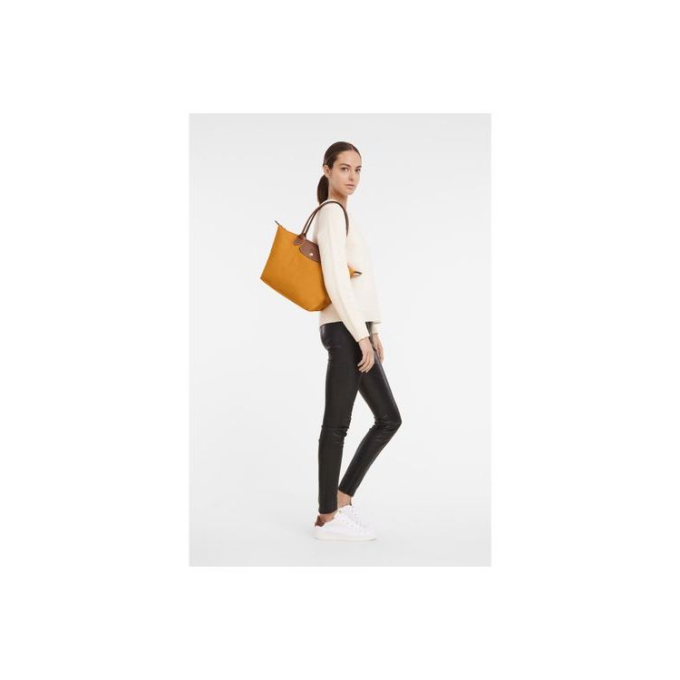 Longchamp S Saffron Recycled canvas Válltáskák Narancssárga | 278096SLC