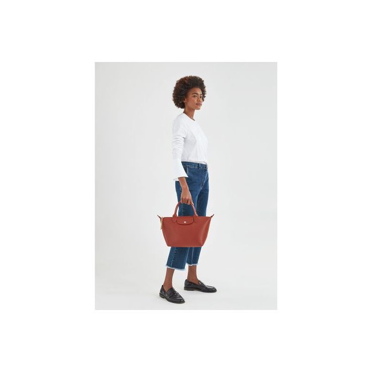 Longchamp S Terracotta Vászon Kézitáska Narancssárga | 680429LDJ