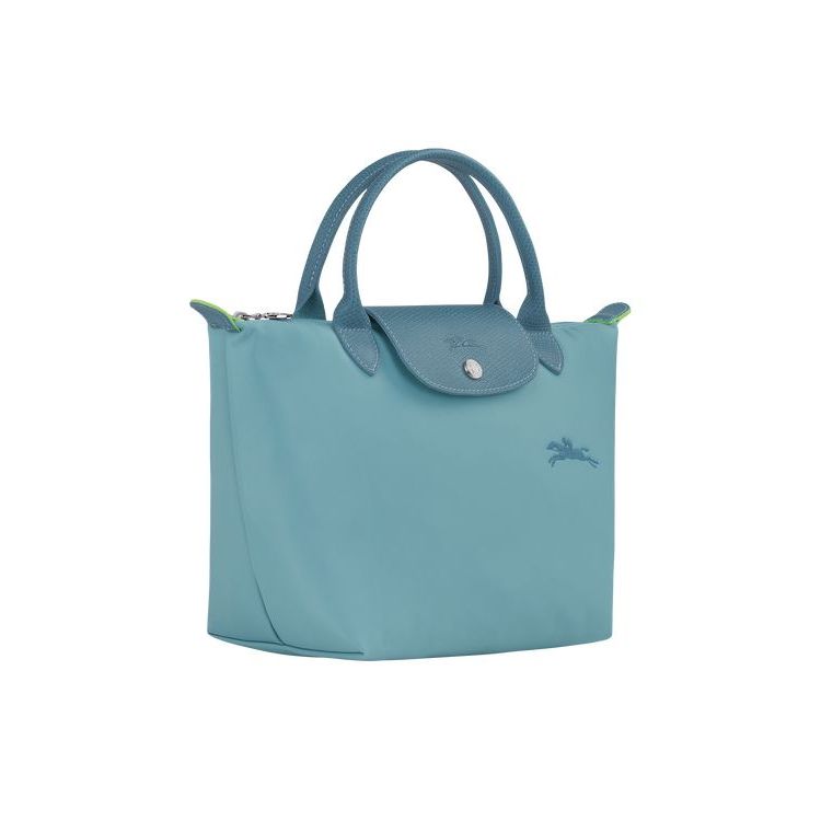 Longchamp S Thunderstorm Recycled canvas Kézitáska Kék | 621049ILN