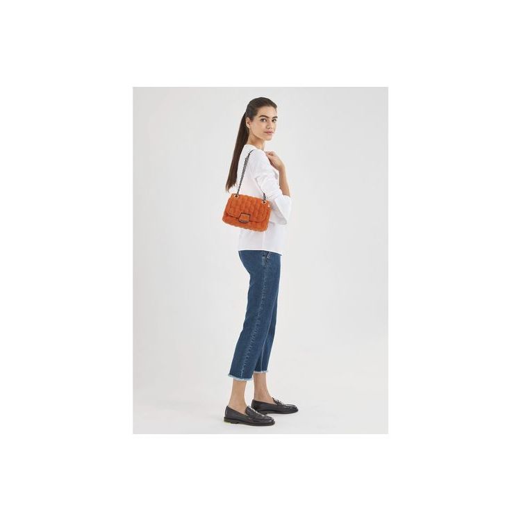 Longchamp S Vászon Crossbody Táska Narancssárga | 785329FPU