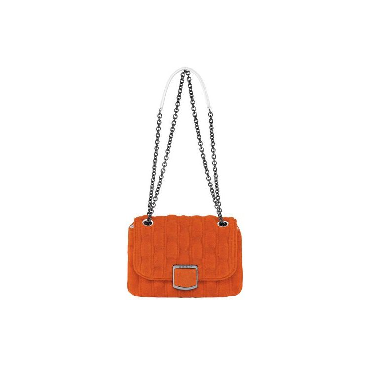 Longchamp S Vászon Crossbody Táska Narancssárga | 785329FPU