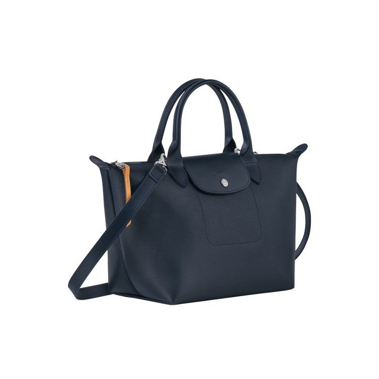 Longchamp S Vászon Kézitáska Sötétkék | 674082GMD