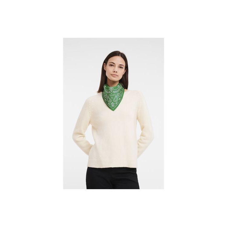 Longchamp Scarf 50 Silk Sál Zöld | 102674RPY