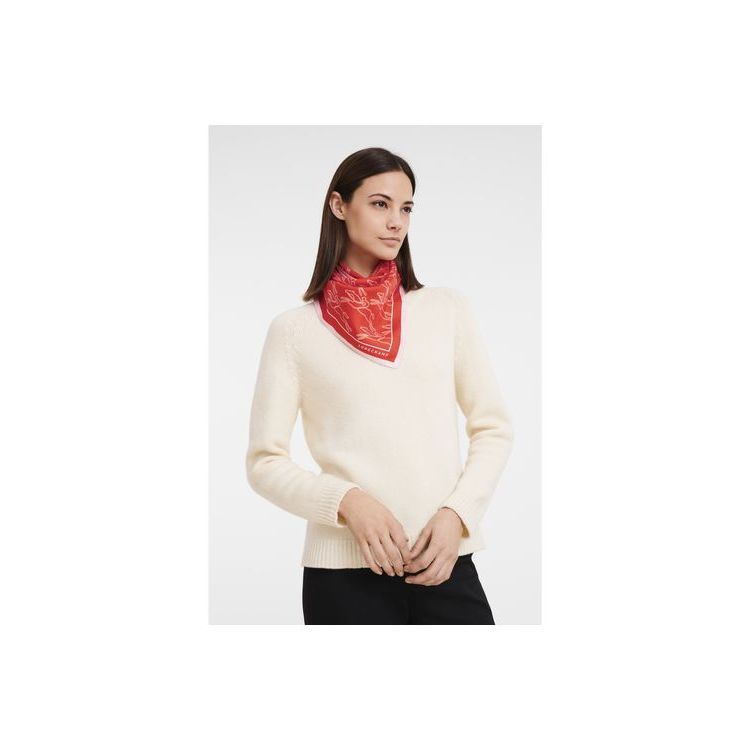 Longchamp Scarf 70 Silk Sál Narancssárga | 782360OBC