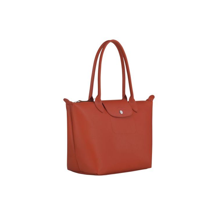 Longchamp Shopping S Terracotta Vászon Válltáskák Narancssárga | 519347PBC