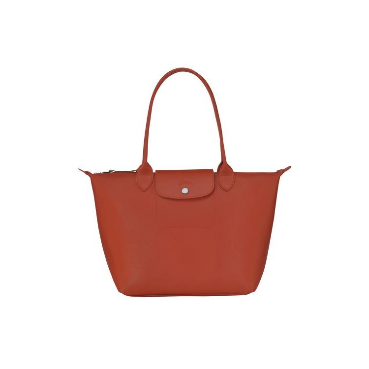 Longchamp Shopping S Terracotta Vászon Válltáskák Narancssárga | 519347PBC