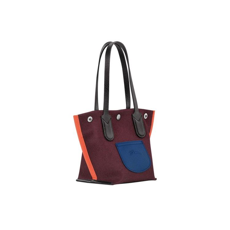 Longchamp Shopping Xs Vászon Válltáskák Bordó | 125963YHA