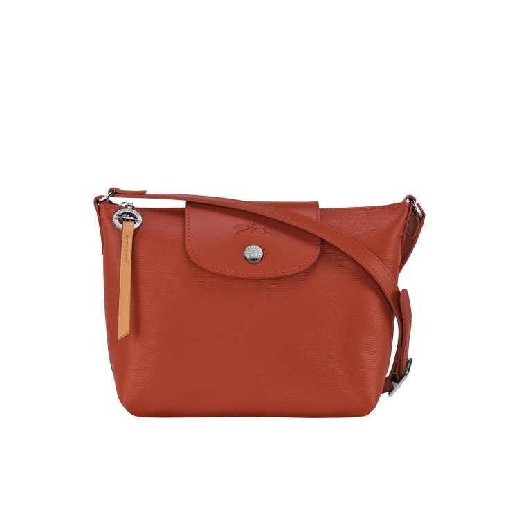 Longchamp Terracotta Vászon Crossbody Táska Narancssárga | 631792GAE