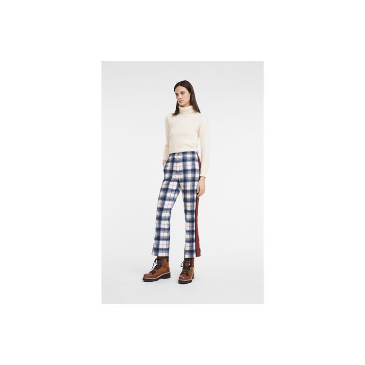 Longchamp Trousers Gyapjú Nadrág Kék | 528134XBG