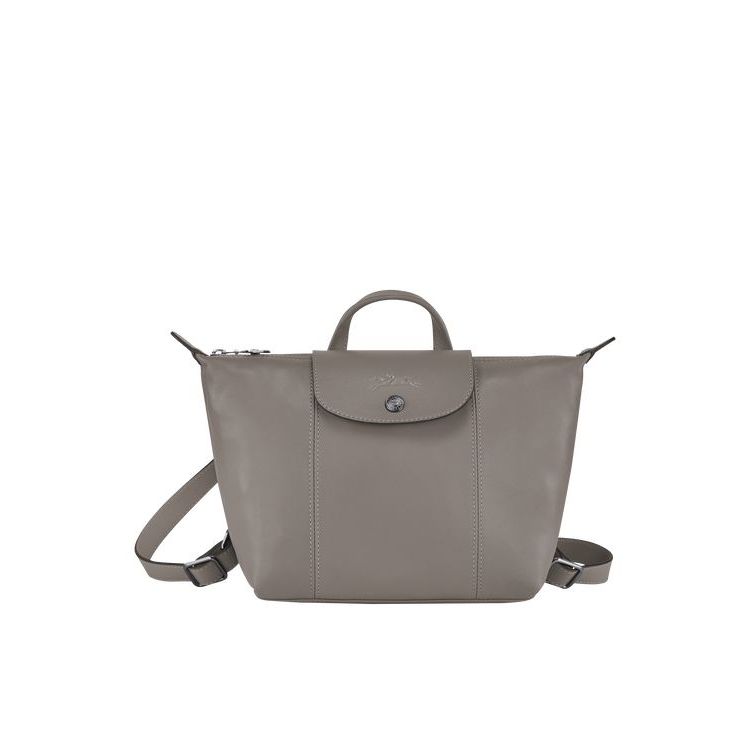 Longchamp Turtledove Bőr Hátizsák Szürke | 581467EJF