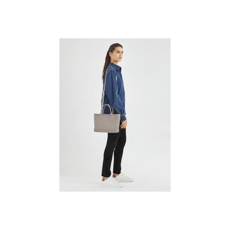 Longchamp Turtledove Bőr Kézitáska Szürke | 713429XWE