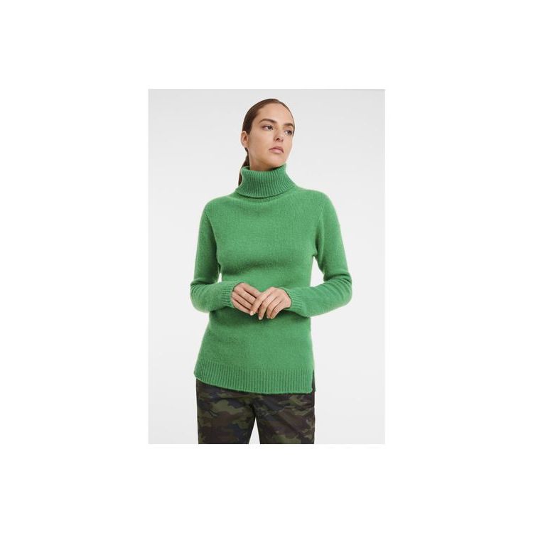 Longchamp Turtleneck Pulóver Gyapjú Blúz Zöld | 532786NTL