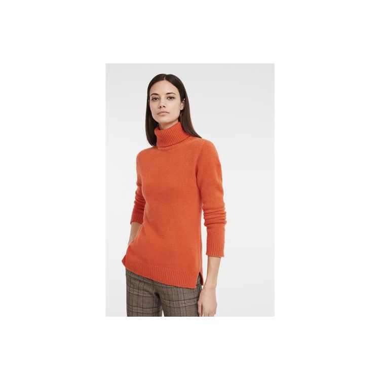 Longchamp Turtleneck Pulóver Gyapjú Blúz Narancssárga | 571234FZE