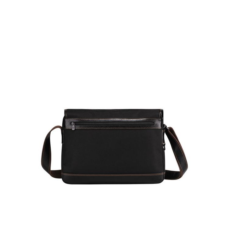 Longchamp Vászon Crossbody Táska Fekete | 158904RJI