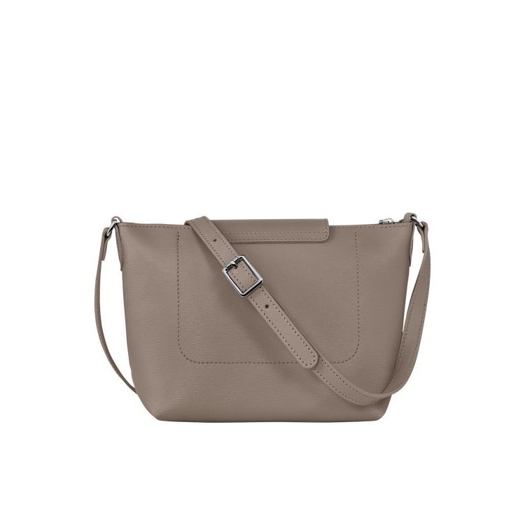 Longchamp Vászon Crossbody Táska Szürke Barna | 523417SRK