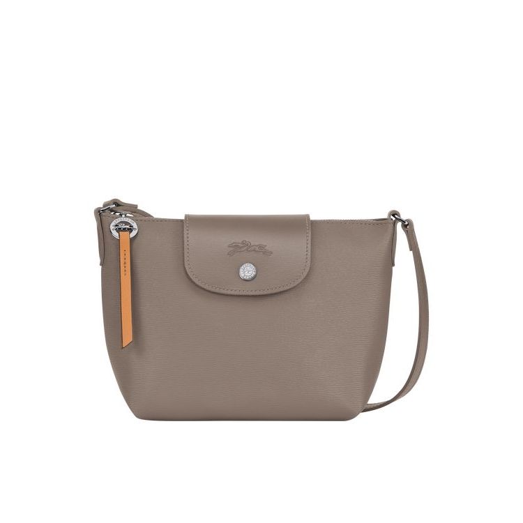 Longchamp Vászon Crossbody Táska Szürke Barna | 523417SRK