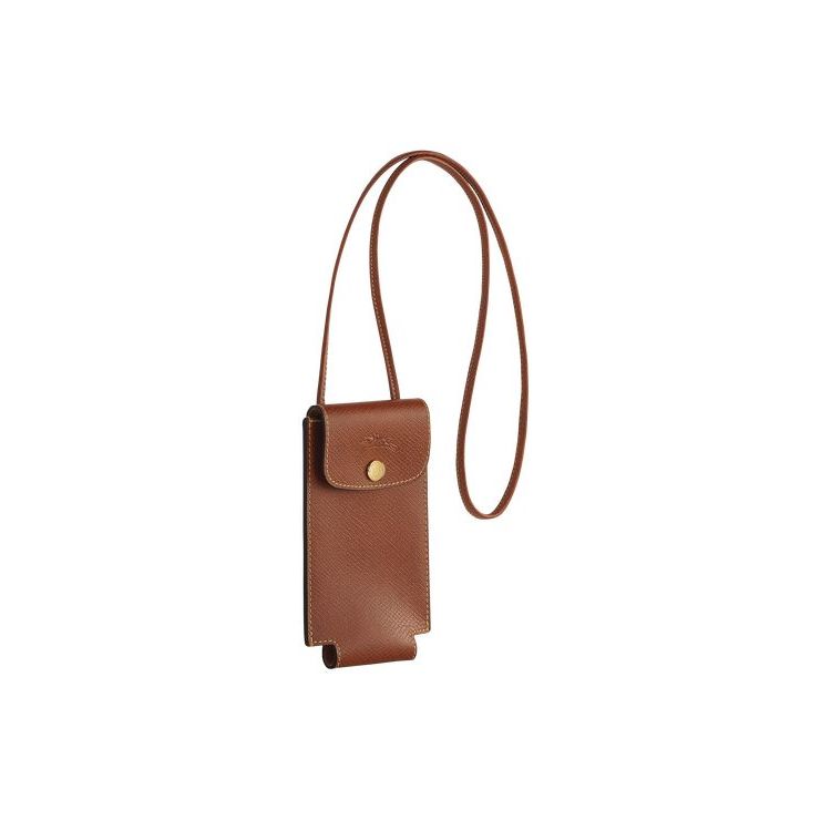 Longchamp With Csipke Bőr Pouches Barna | 859046KZD