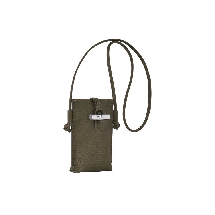 Longchamp With Csipke Bőr Pouches Khaki | 215940BIT