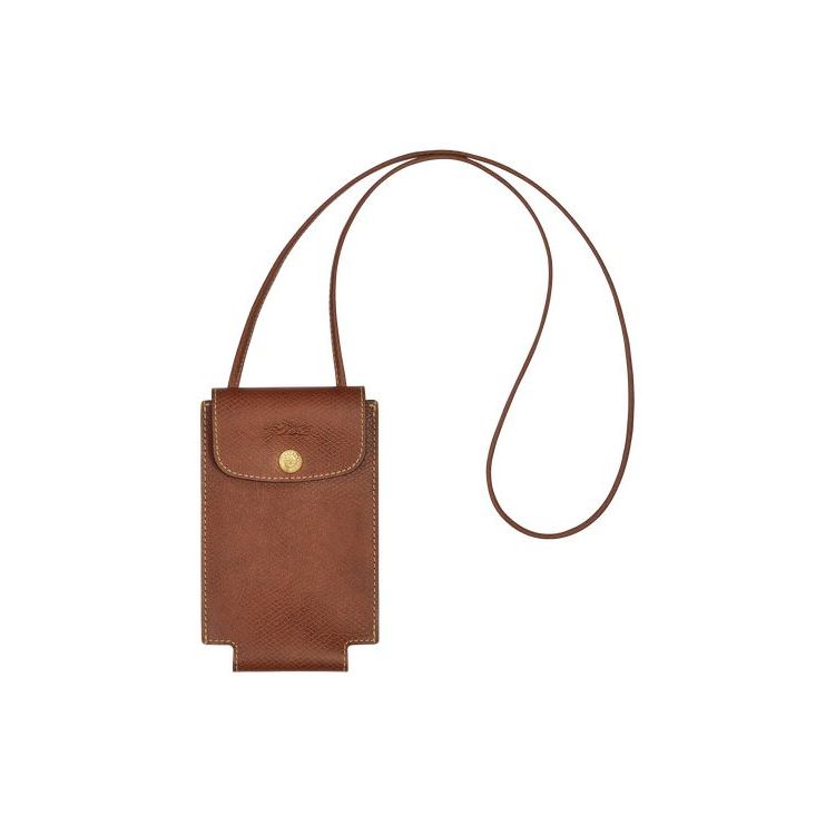 Longchamp With Csipke Bőr Telefontok Barna | 657349HJK