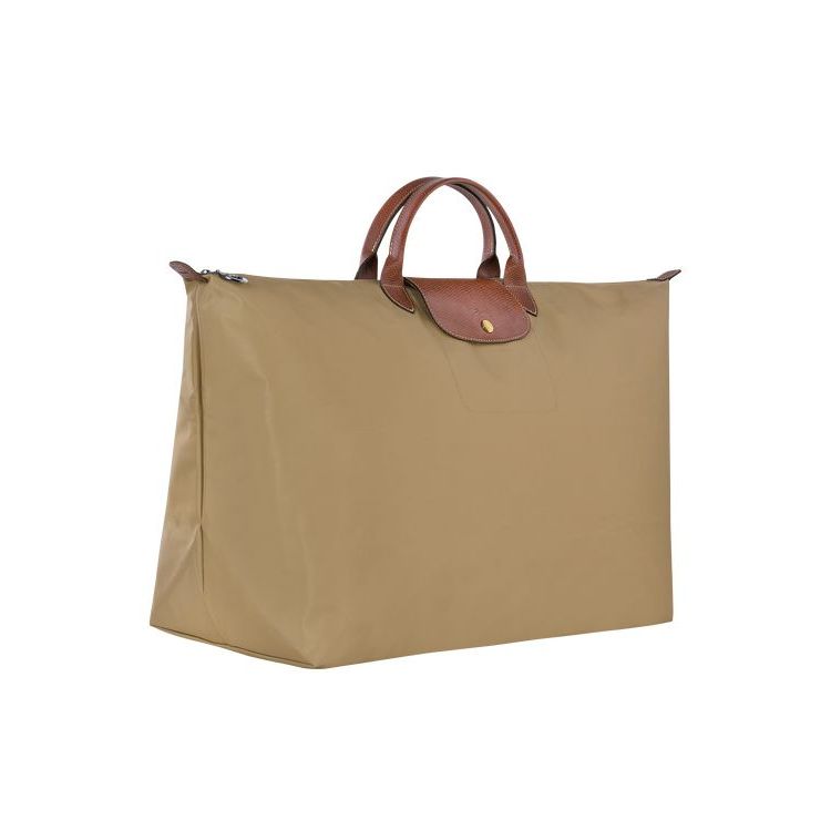 Longchamp Xl Desert Recycled canvas Utazótáskák Khaki | 096274KUY