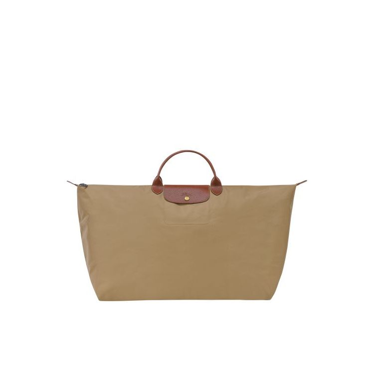 Longchamp Xl Desert Recycled canvas Utazótáskák Khaki | 096274KUY