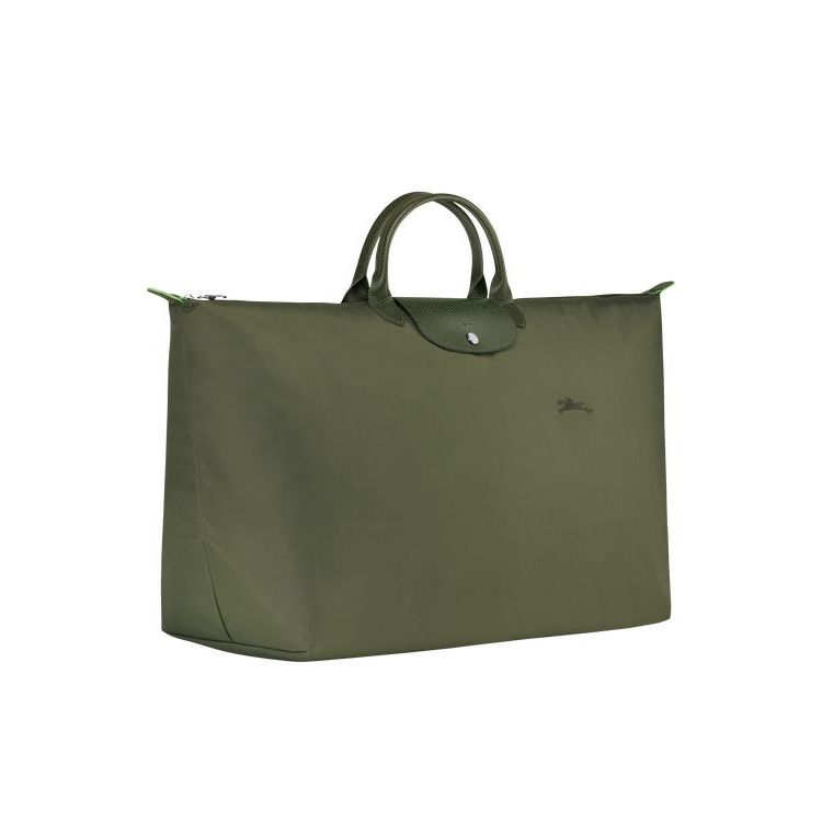 Longchamp Xl Forest Recycled canvas Utazótáskák Zöld | 706148XSQ