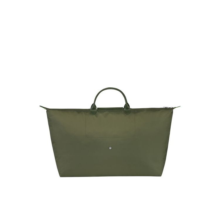 Longchamp Xl Forest Recycled canvas Utazótáskák Zöld | 706148XSQ