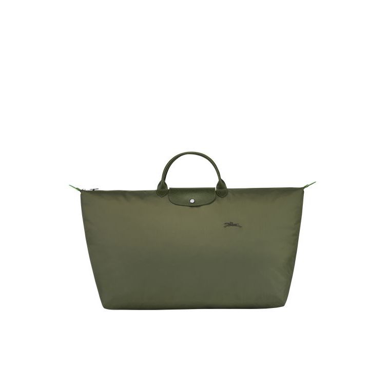 Longchamp Xl Forest Recycled canvas Utazótáskák Zöld | 706148XSQ