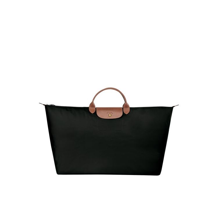 Longchamp Xl Recycled canvas Utazótáskák Fekete | 057341TKI