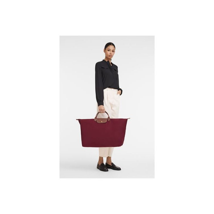 Longchamp Xl Recycled canvas Utazótáskák Piros | 372801QVC