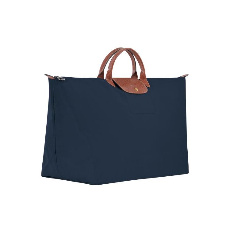 Longchamp Xl Recycled canvas Utazótáskák Sötétkék | 715293DPG