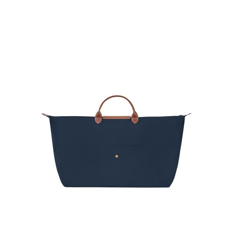 Longchamp Xl Recycled canvas Utazótáskák Sötétkék | 715293DPG