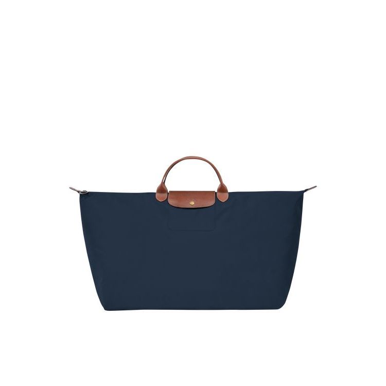 Longchamp Xl Recycled canvas Utazótáskák Sötétkék | 715293DPG