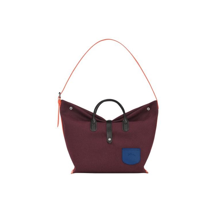 Longchamp Xl Vászon Válltáskák Bordó | 861940KRJ