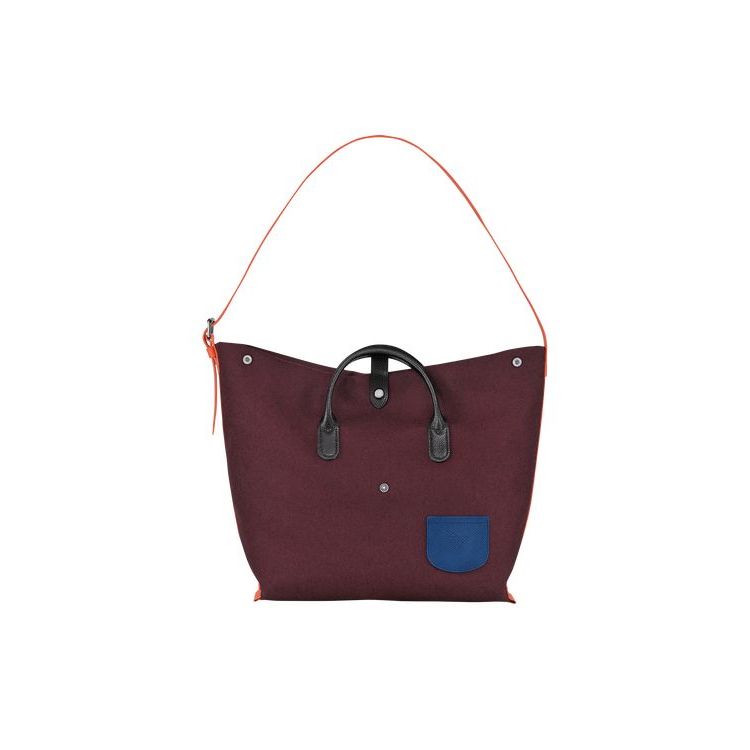 Longchamp Xl Vászon Válltáskák Bordó | 861940KRJ