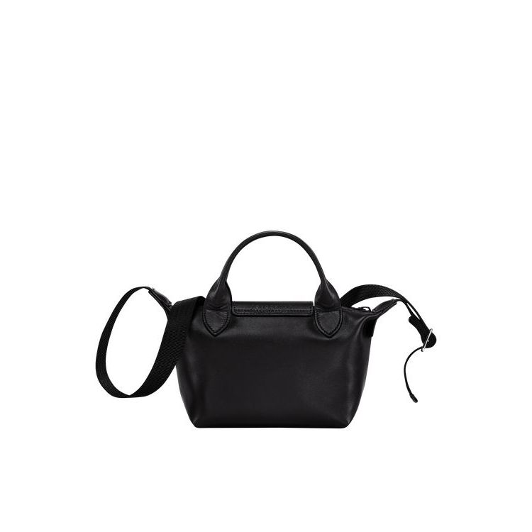 Longchamp Xs Bőr Kézitáska Fekete | 175029ZXP