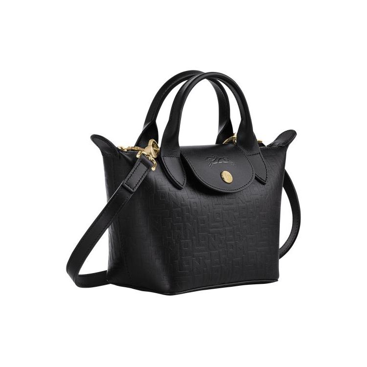 Longchamp Xs Bőr Mini Táska Fekete | 736198HPR